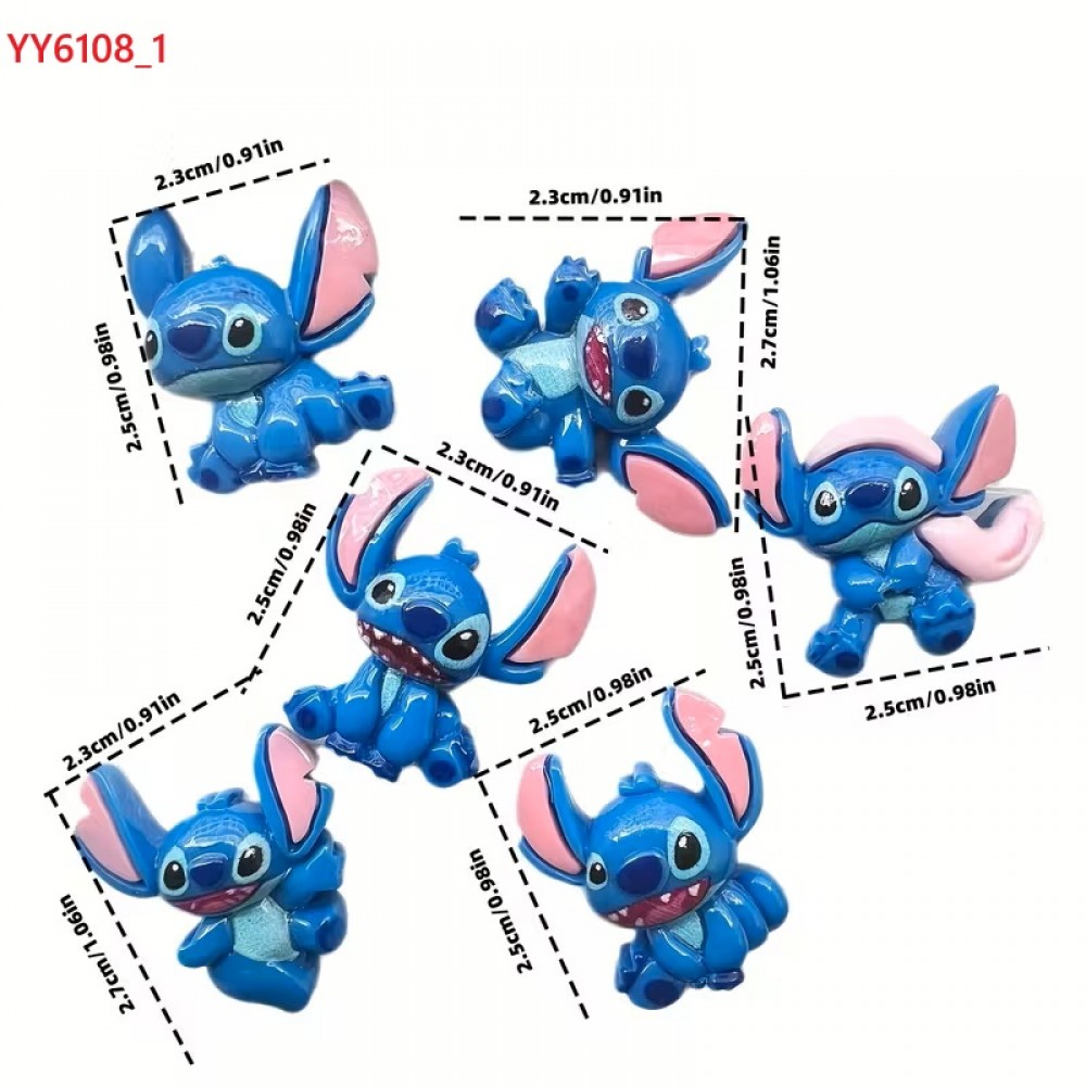 YY6108 6'lı Sevimli Stitch Silikon Kalıp YY6108 6'lı Sevimli Stitch Silikon Kalıp